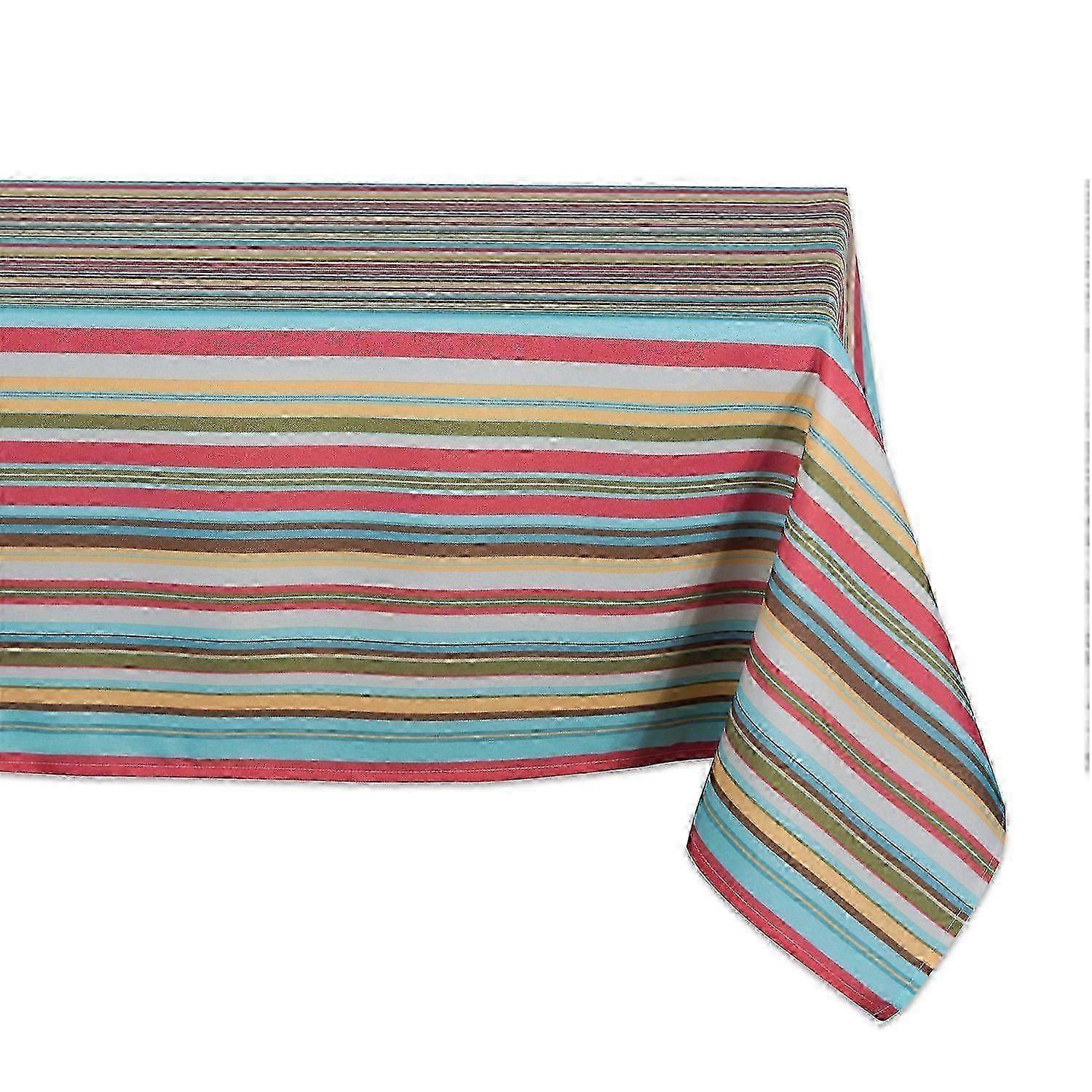 60x120 Washable Striped Tablecloth