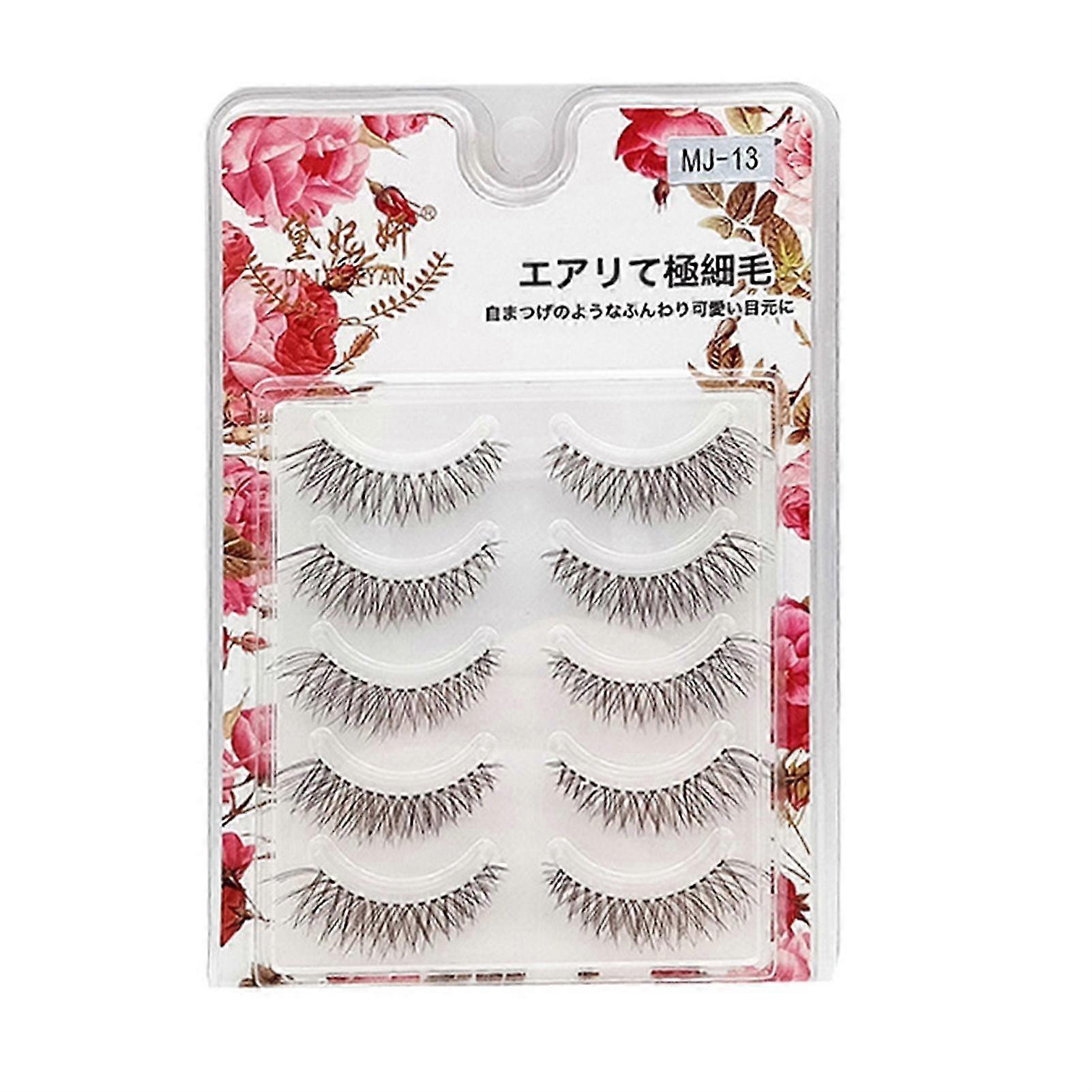 5-Pair Soft Natural False Eyelashes