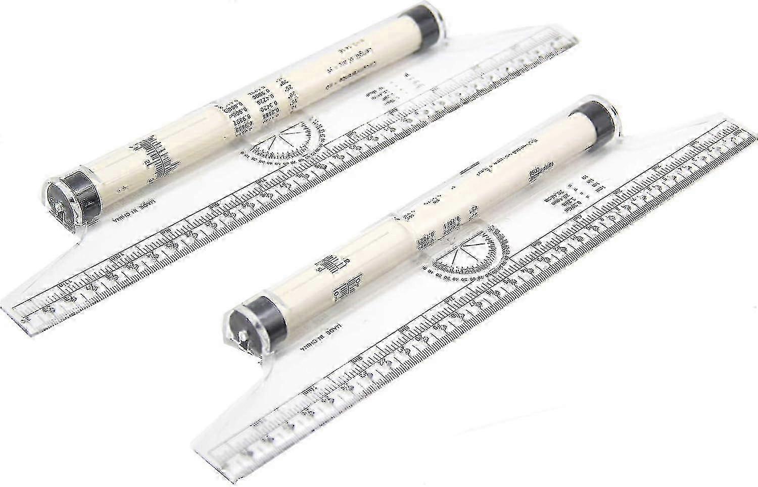Transparent 12 Inch Rolling Ruler
