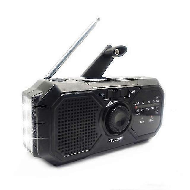 Solar Hand-Crank Radio Flashlight
