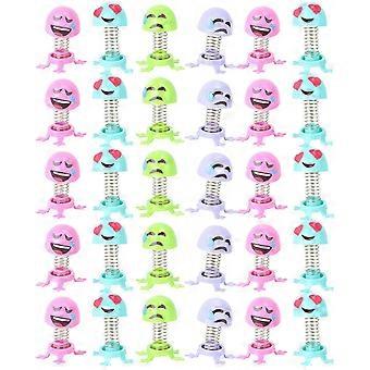 Plastic Spring Bounce Figures Kids Educational Toy Set 30Pcs Random Color for Party Favors and Parent-Child Play
