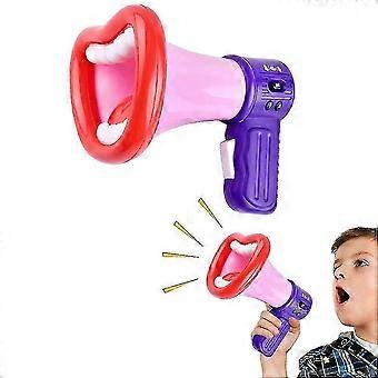 Kids Voice Changer Megaphone Toy, Durable Plastic Child-Friendly, Robot Male Female Treble Bass Sound Effects, Easy Operation, Anti-Slip Handle, Hallo