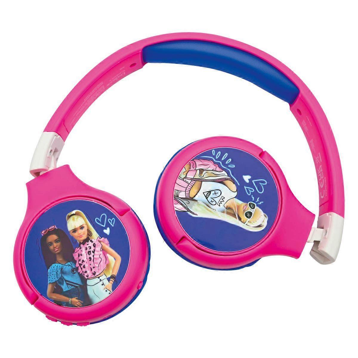 Lexibook Barbie Bluetooth & Wired Foldable Headphones (HPBT010BB)