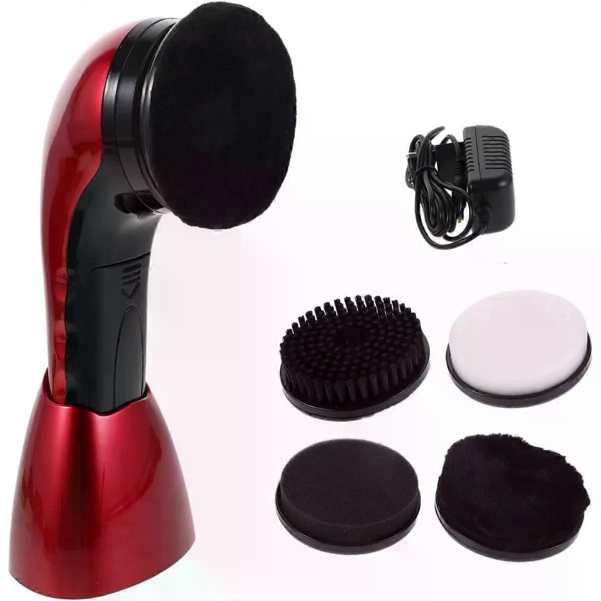 Electric Shoe Polish Machine with Replaceable Brush Heads