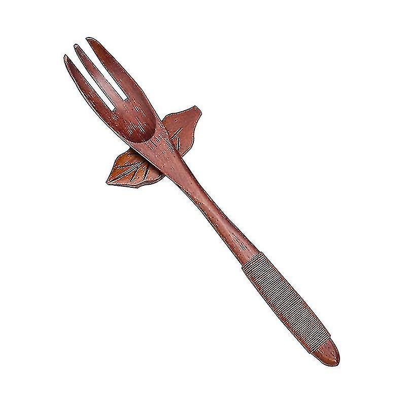 Natural Solid Wooden Forks Three Teeth Pasta Fork Kitchen Accessories For Meals