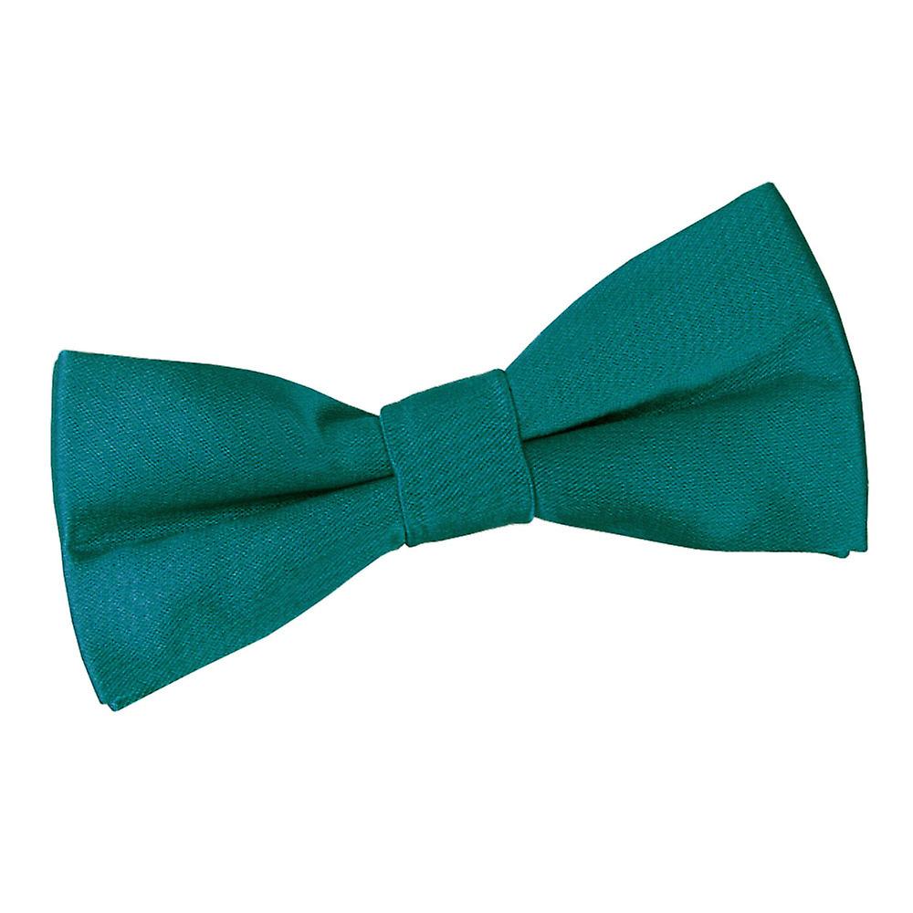 Teal Plain Satin Pre-Tied Bow Tie for Boys