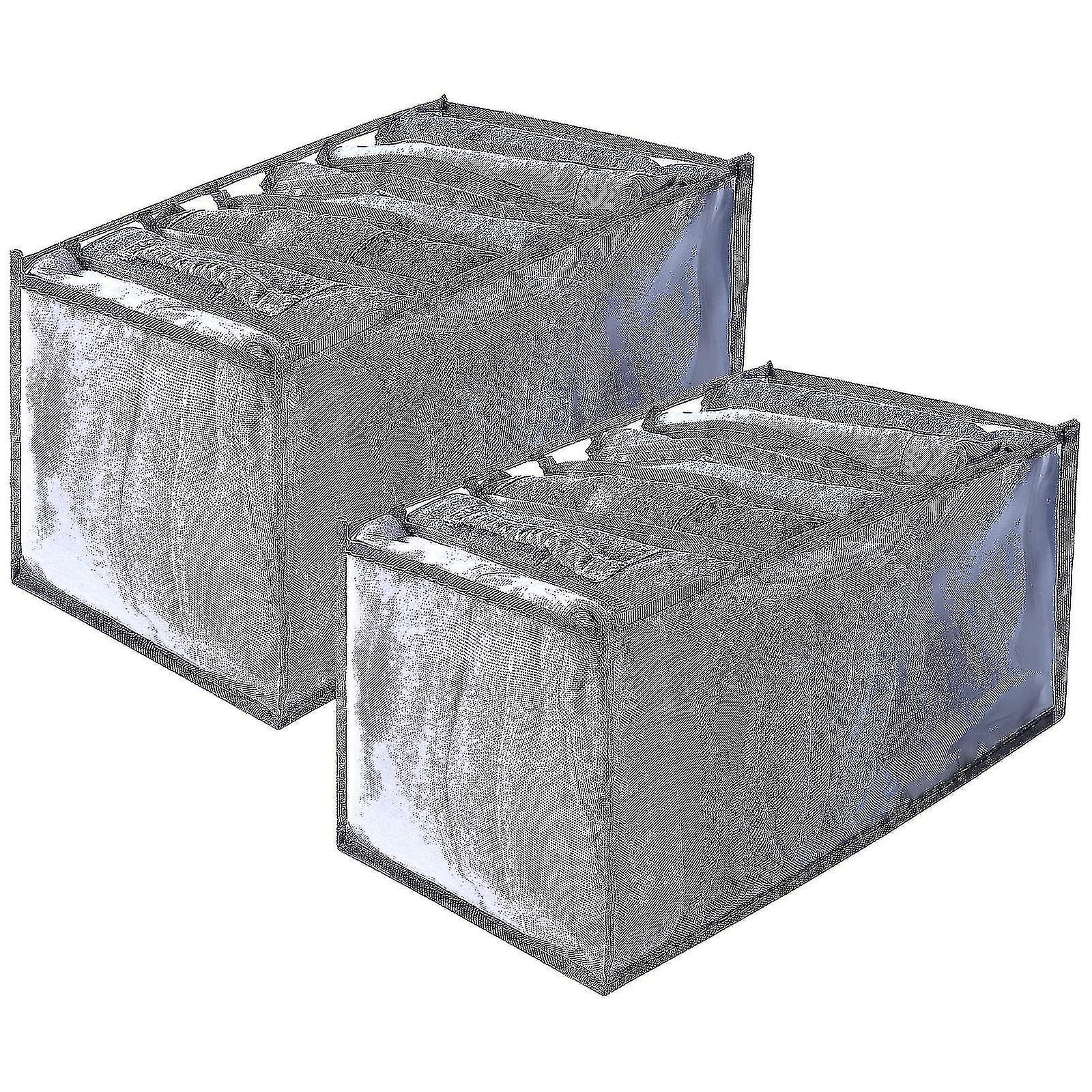 2pcs Clothes Er Isers, 7 Grids Lar Size Wardrobe Stora Iser Clothes Stora Boxes Foldable