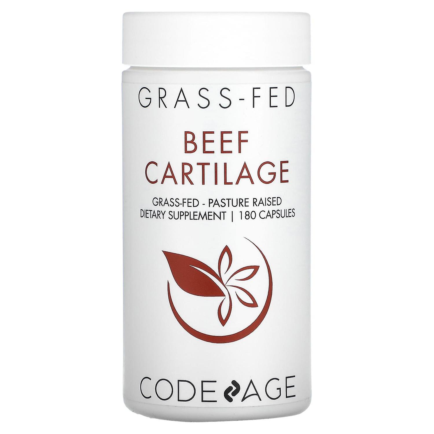 Codeage, Grass-Fed Beef Cartilage, Pasture Raised, 180 Capsules