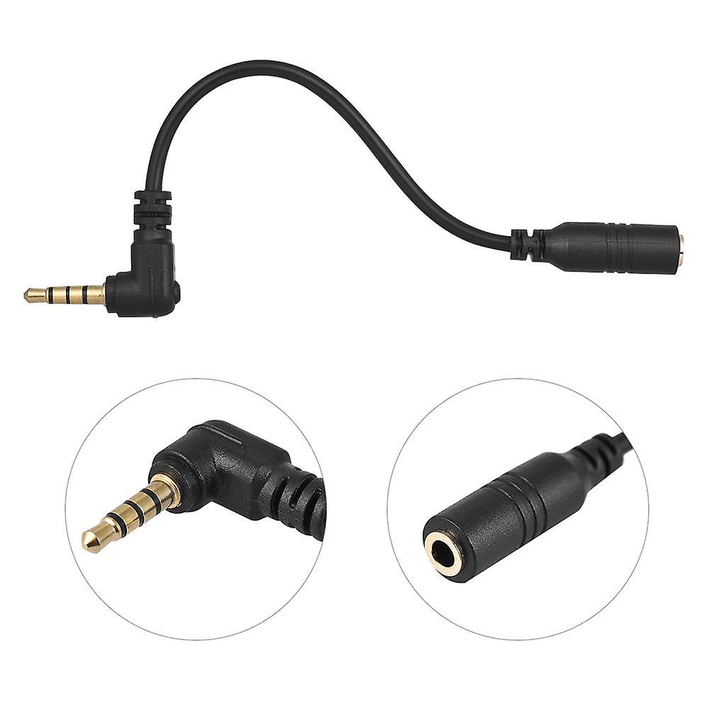 Andoer EY-S04 3.5mm 3 napainen TRS naaras 4-napainen TRRS urosmikrofonisovitin kaapeli audio stereo mikrofonimuunnin älypuhelimelle