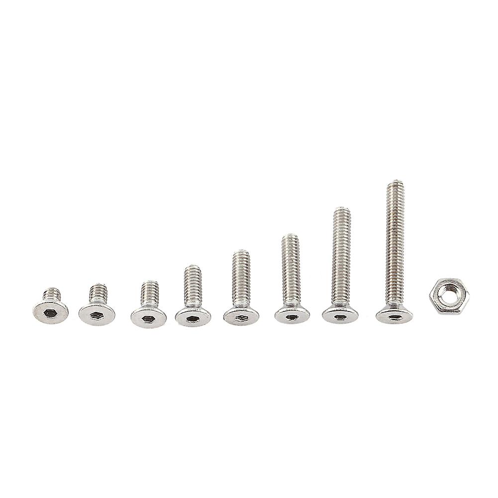 M2.5 A2 Stainless Steel Hex Socket Screws Bolt With Hex Nuts Assortted Set