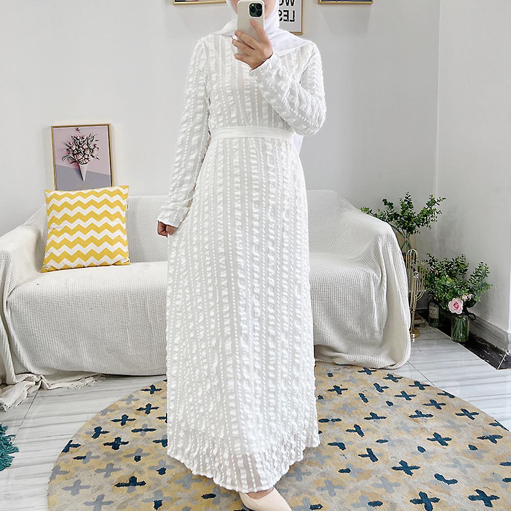 Abaya Musulmane Brodée - Caftan Marocain Dubaï - Pour Ramadan, Eid, Mariage, Soirée