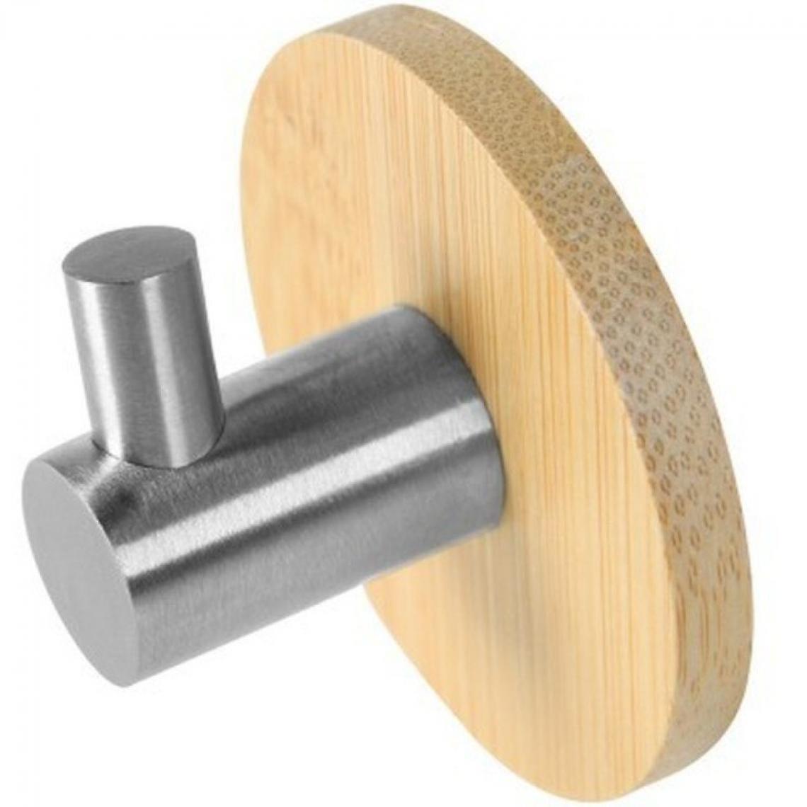 Natural Bamboo Stainless Steel Hook Wall Mounted Clothes Rack Earphone Headsets Key Rack Kitchen Toilet Holder Towel Rack Rust