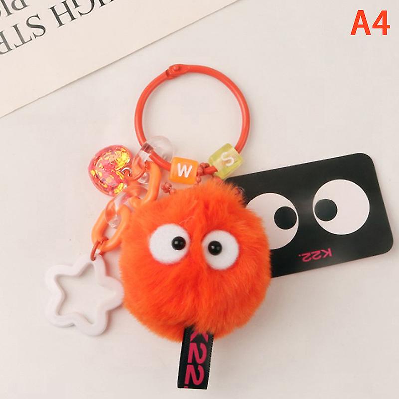 1 Pcs Color Plush Keychain Spirited Away Hayao Miyazaki Colorful Coal Ball Spirit Elf Doll Briquettes For Phone Key Pendant Key Chain