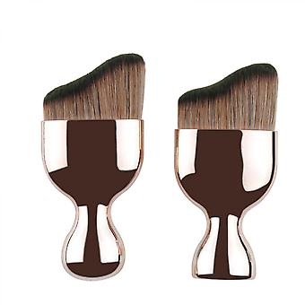 Angled Flat Foundation Brush High Density Face Body Kabuki Makeup Brush For Liquid Foundation Powder Cream Contour