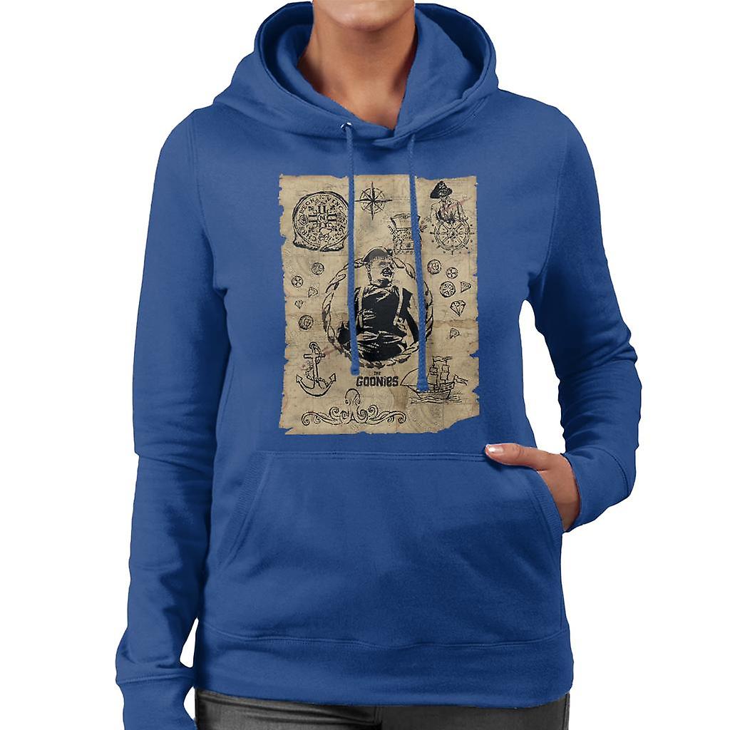 The Goonies Treasure Map Sloth Women's Hooded Sweatshirt
