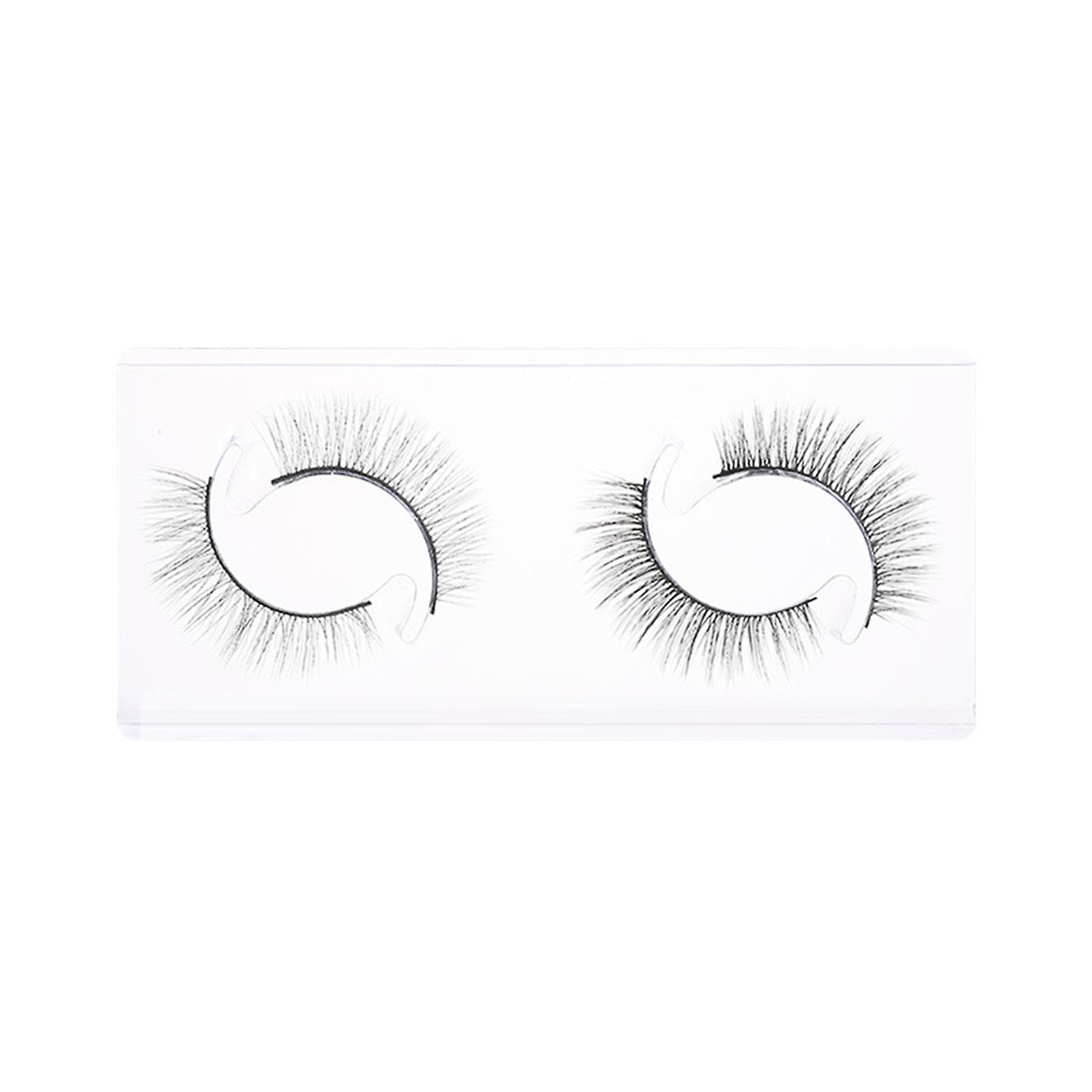 2 Pairs Natural Fake Lashes For Most Eyes Fluffy Wispy Self Adhesive Lashes For Cosplay Party Make Up