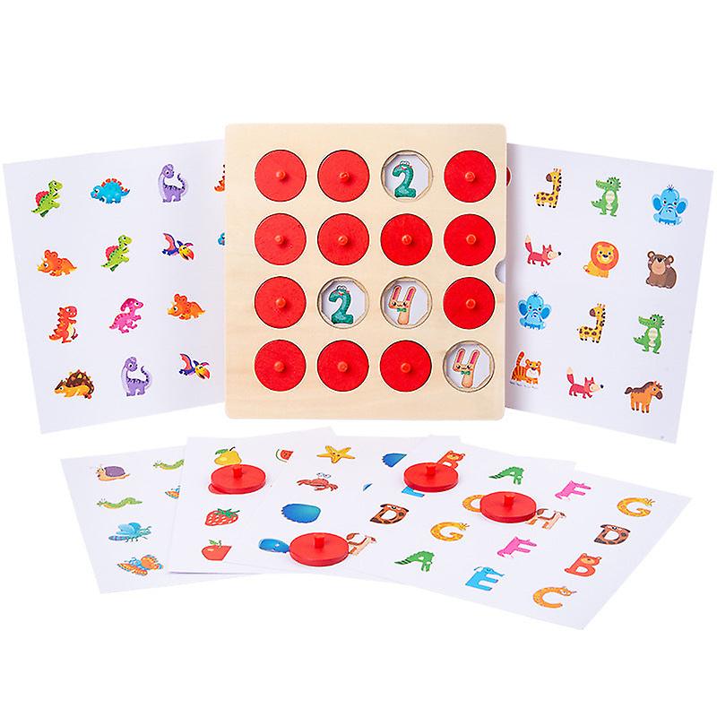 Wooden Children's Thinking Logic Pattern Memory Chess Early Education Educational Memory Concentration Training Toys