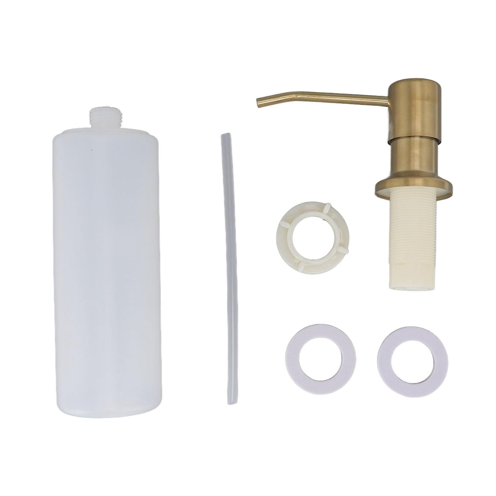 Stainless Steel Multifunctional 360° Rotating Kitchen Soap Dispenser with Adjustable Pump, Modern Design, 16 oz Capacity