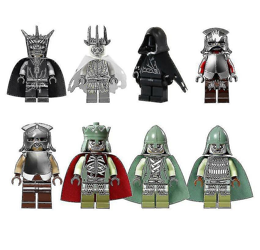 8pcs Hobbit Series Spirit King Strong Orc Assembling Building Block Mini Toy