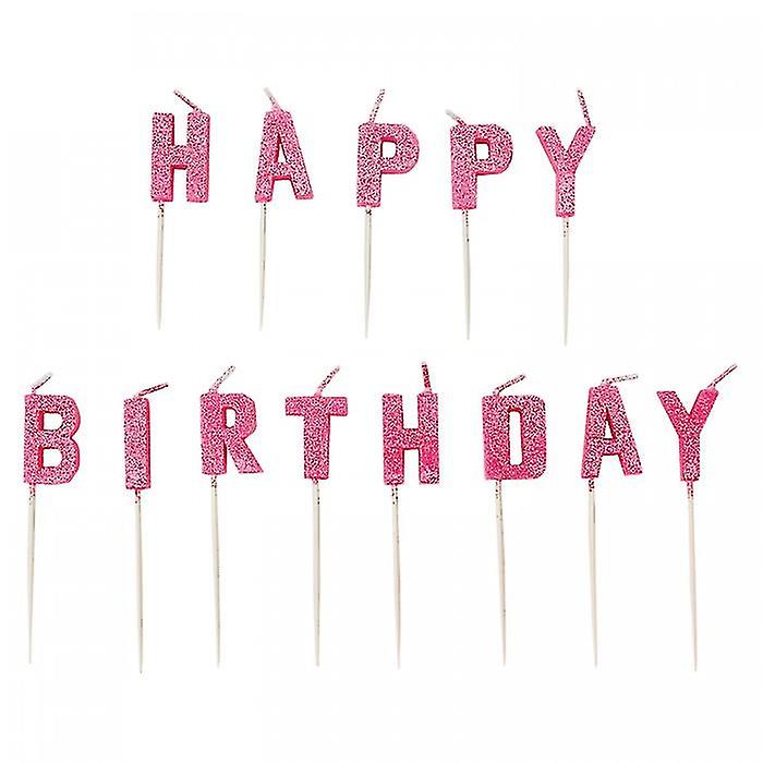 Amscan Glitter Happy Birthday Pick Candles