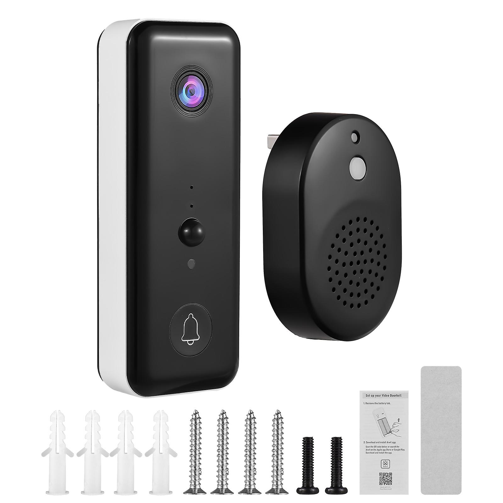 Video Doorbell Camera Wireless With Chime Ringer Battery Powered