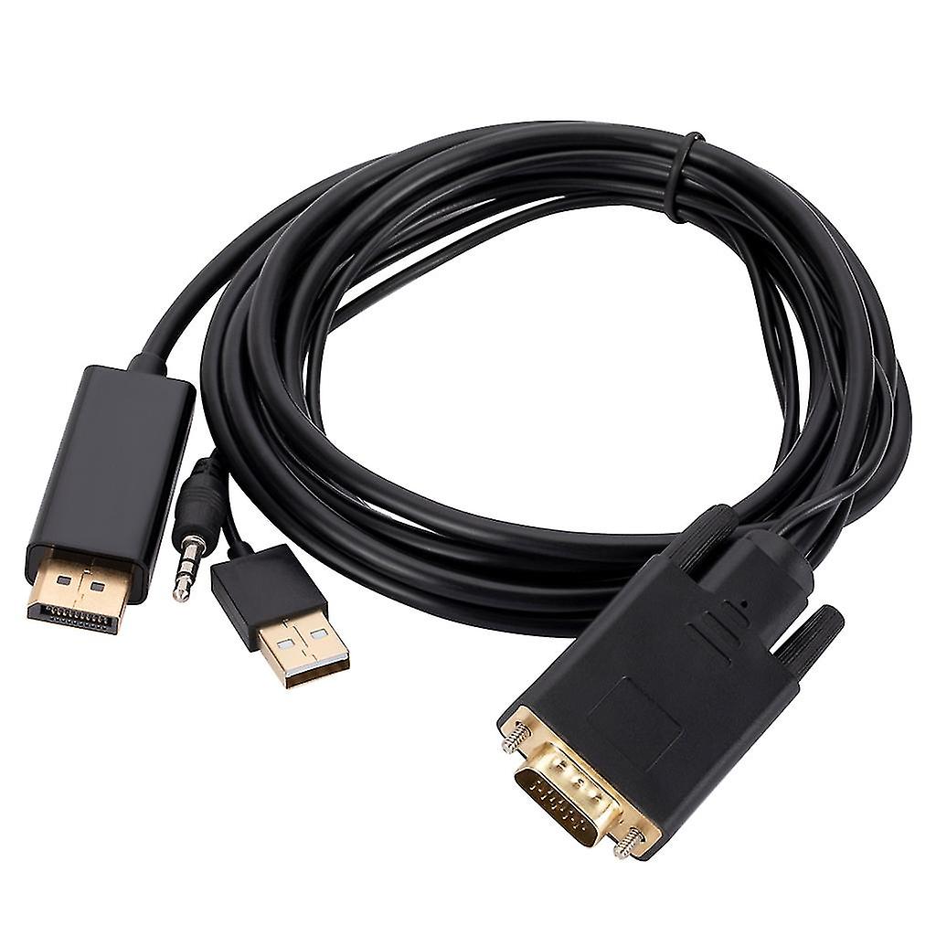 Vga To Displayport (dp) Cable 6ft Dp Cord With Vga Ports To Dp Monitors