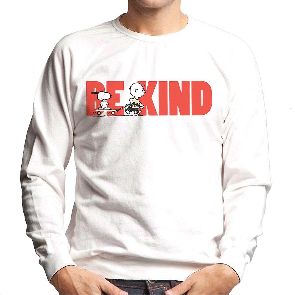 Peanuts Snoopy Charlie Brown Skateboard Be Kind Men's Sweatshirt