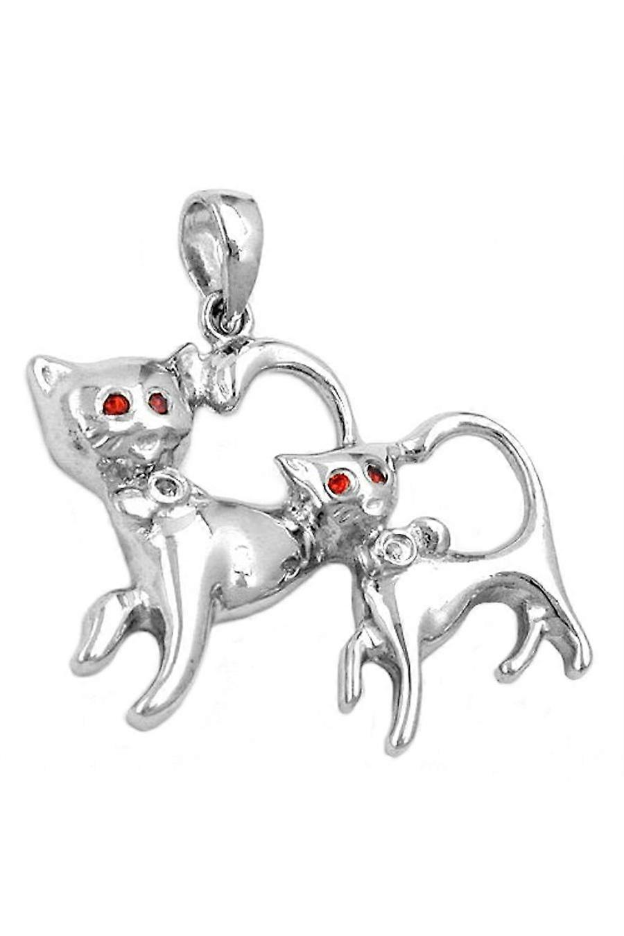 Pendant 2 Cats Silver 925 - Gl90830