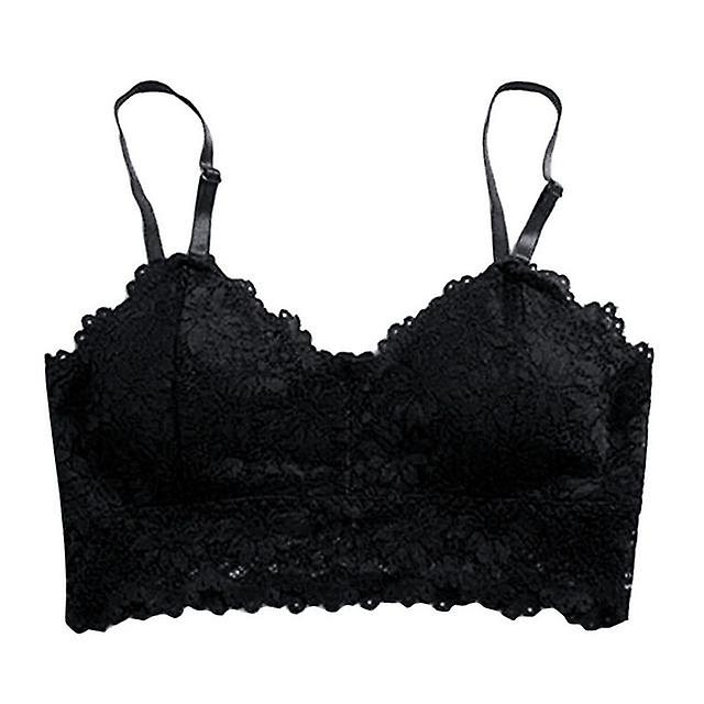 Blommig Bralette Vadderad Push Up Spets Behåar för kvinnor Sexiga Underkläder Korsett Camis Underkläder Trådfri Ren BH Crop Tops Bysthållare