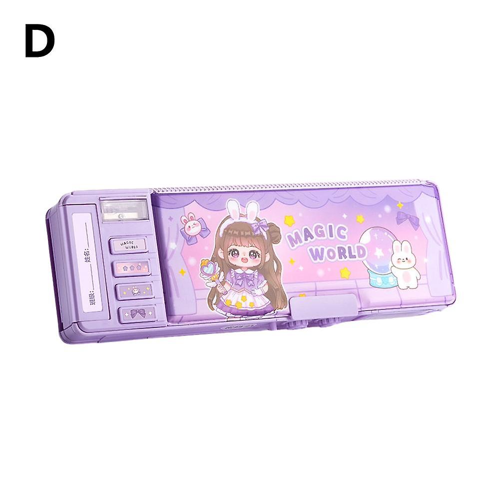 Double Layer Large Capacity Multifunctional Stationery Box Password