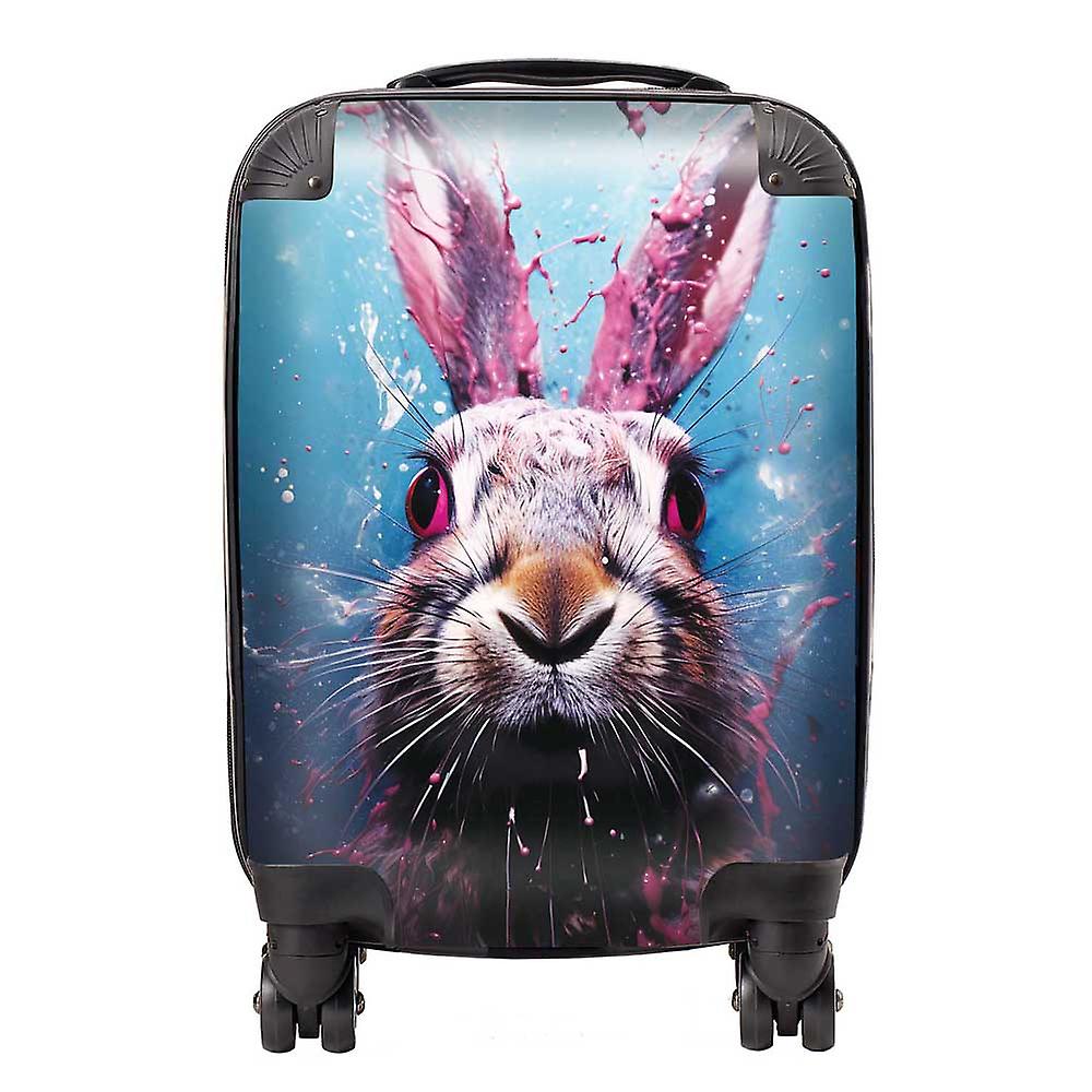 Rabbit Face Splashart Suitcase