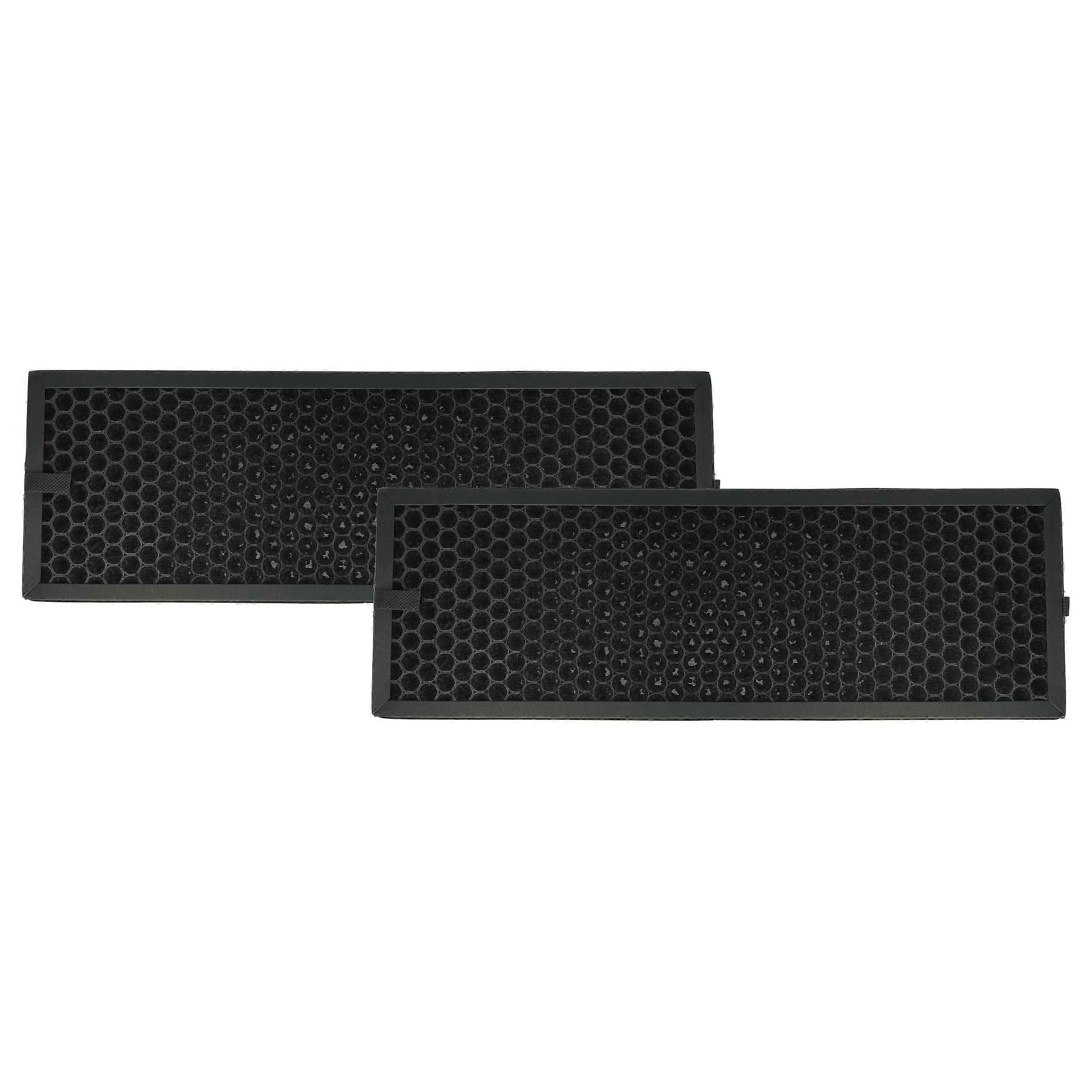 vhbw 2x actieve koolfilters compatibel met Braun Scan & Clean BFD104BE, Scan & Clean BFD104BE2 luchtreiniger - luchtfilter zwart
