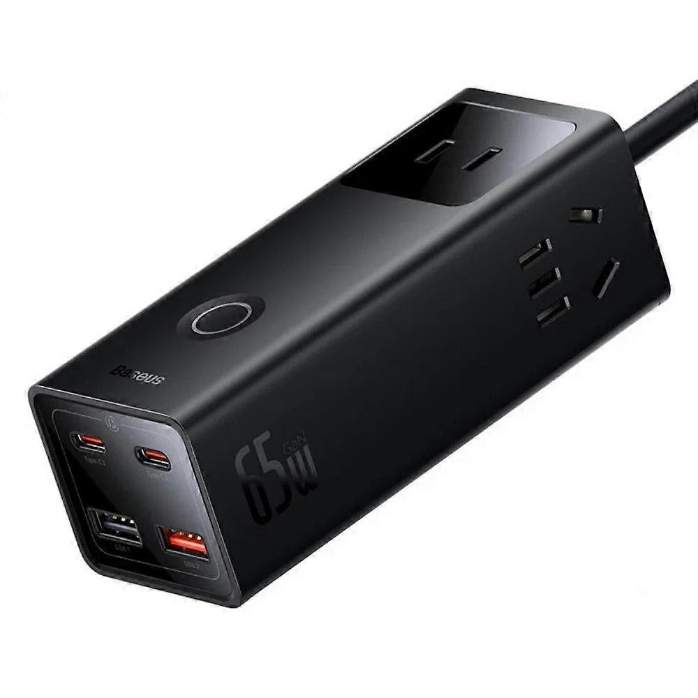 [Gan Tech] Power Combo 65w 7-port Fast Charging Desktop Charger Adapter Cn Plug 1.5m Cable