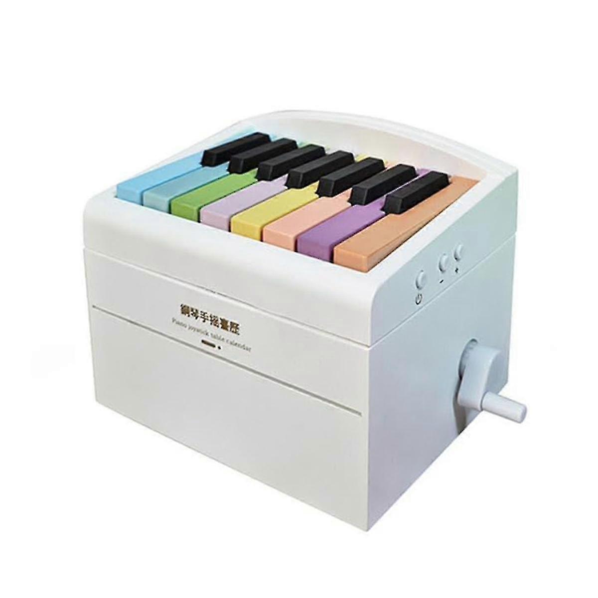 Playable Piano Desk Calendar for 2024, Timer Calendar for 2024, 3D Notepad Calendar, 52 World Famous Music Scores White