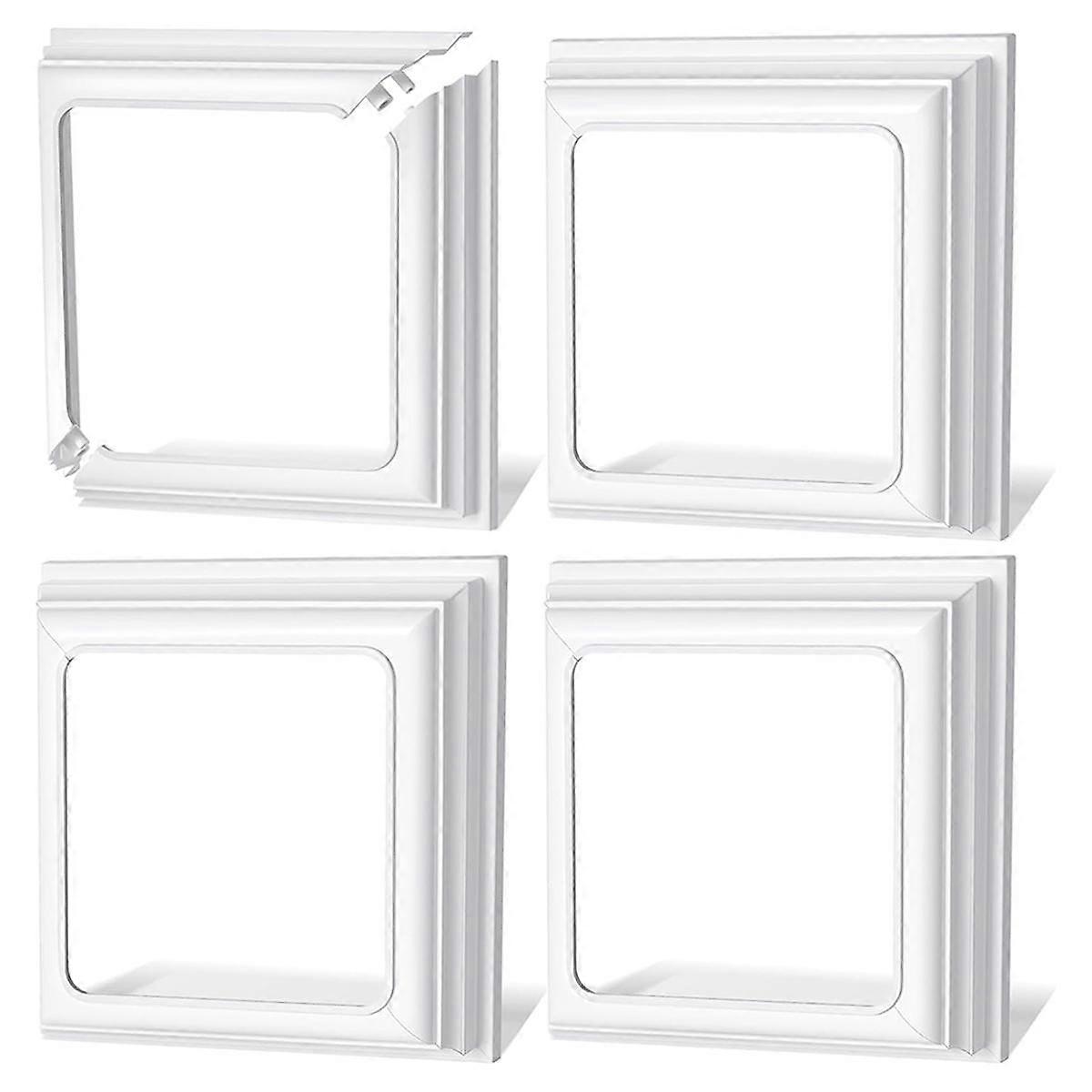 4x4Inch Vinyl Post Φούστα-Λευκό Post Base Cover Trim για ξύλο και βινυλίου θέσεις, κατάστρωμα και βεράντα στήλη