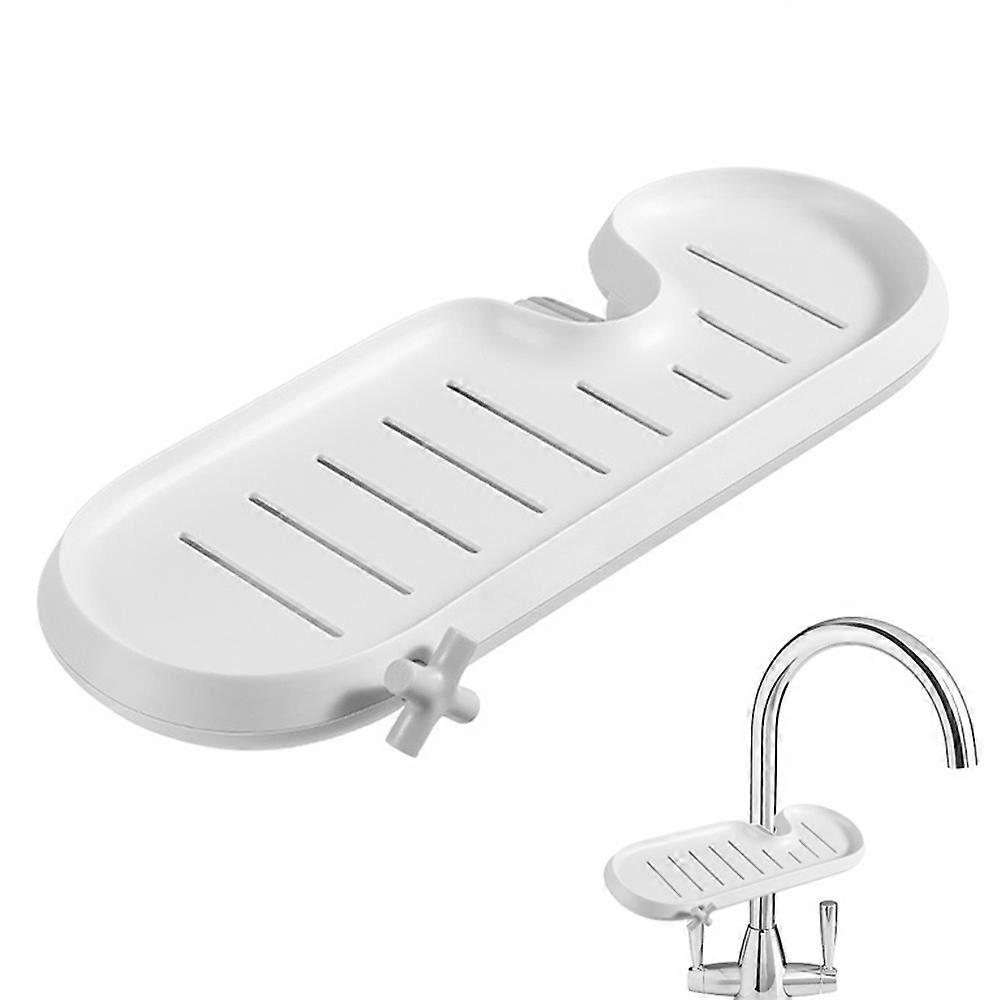 Kök Kranställ Svamphållare Handfat Caddy Organizer Hängande Caddy Drainer Rack Förvaringsställ