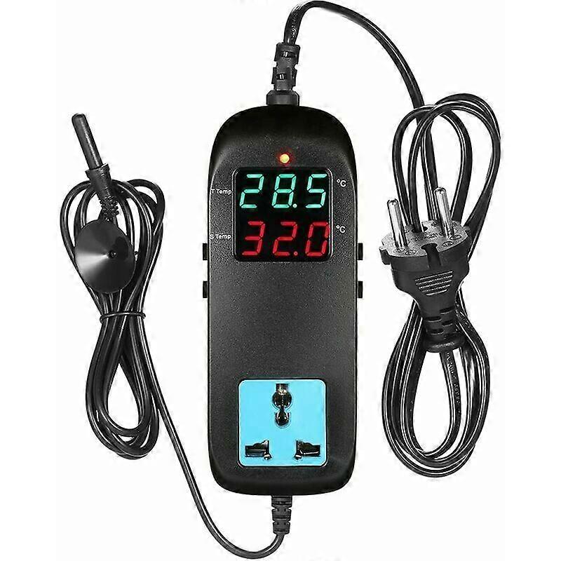 Boiler ThermostatElectronic Thermostat LED Digital Display Temperature Controller with Socket