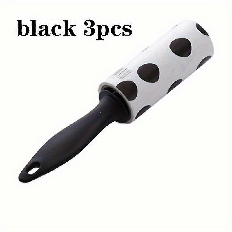 3pcs Mini Lint Rollers, Portable Adhesive Fluff Remover, Pet Hair & Dust Cleaning Roller For Clothes, Easy Tear Design