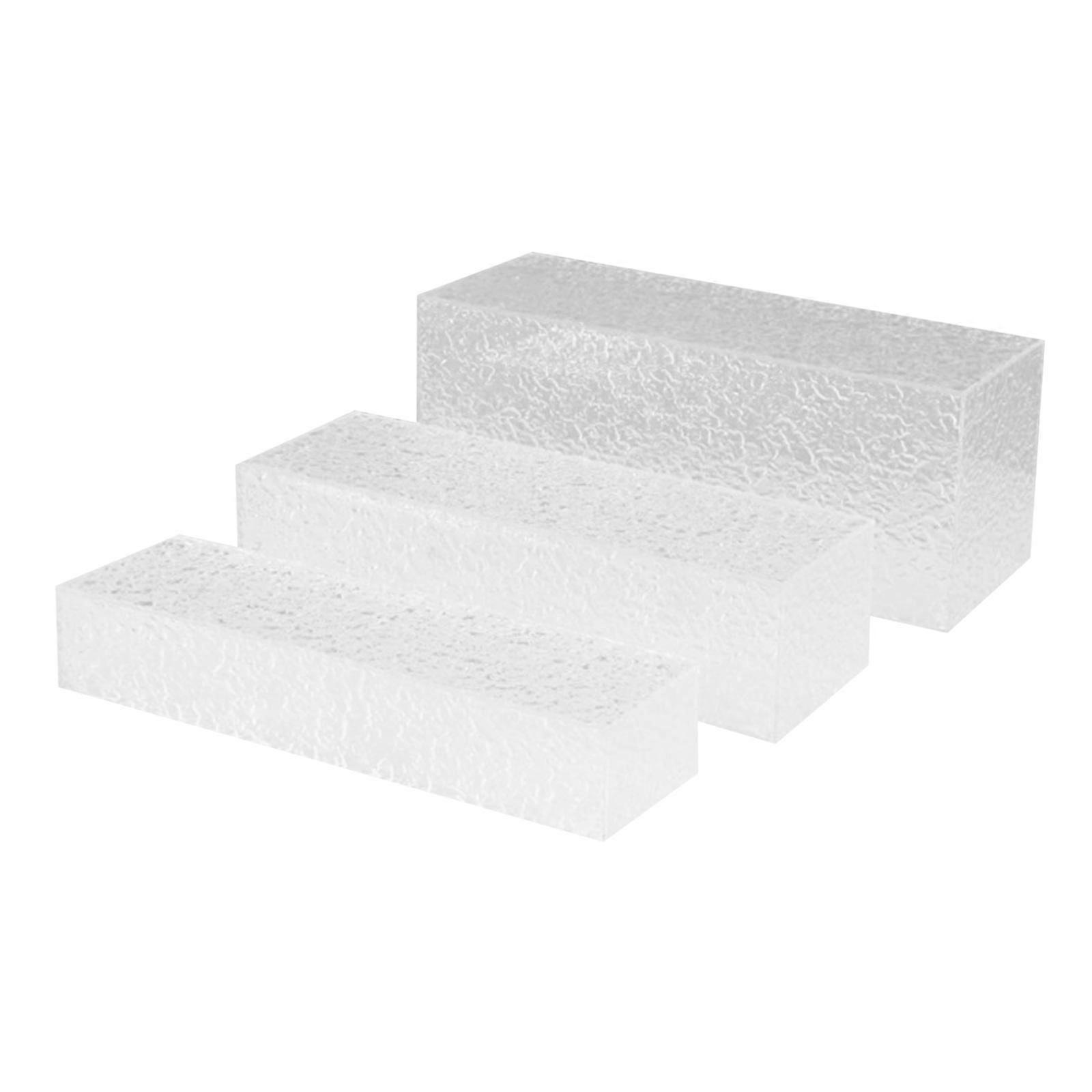 3 قطع الاكريليك الحلوى حامل الشاي الوجبات الخفيفة رفوف لتقديم الطعام الحامل الصغيرة والمجوهرات