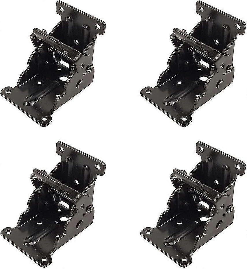 Self-locking Folding Hinge, 4 Pcs Kitchen Cabinet Folding Hinge, Sheet Steel 90 Degree Leg Folding Hinge, Locking Extension Table Folding Shelf Bracke
