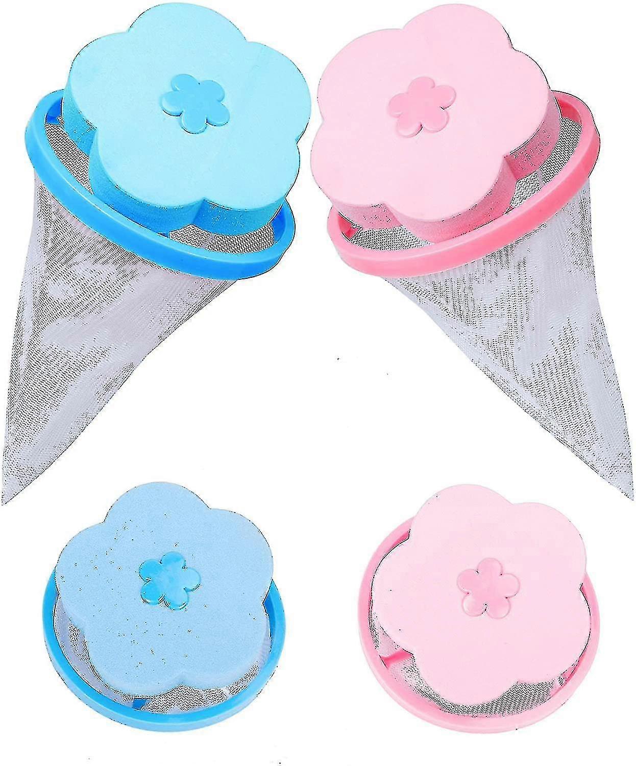 Reusable Washing Machine Lint Filter Portable Traps Flower Shape Washer