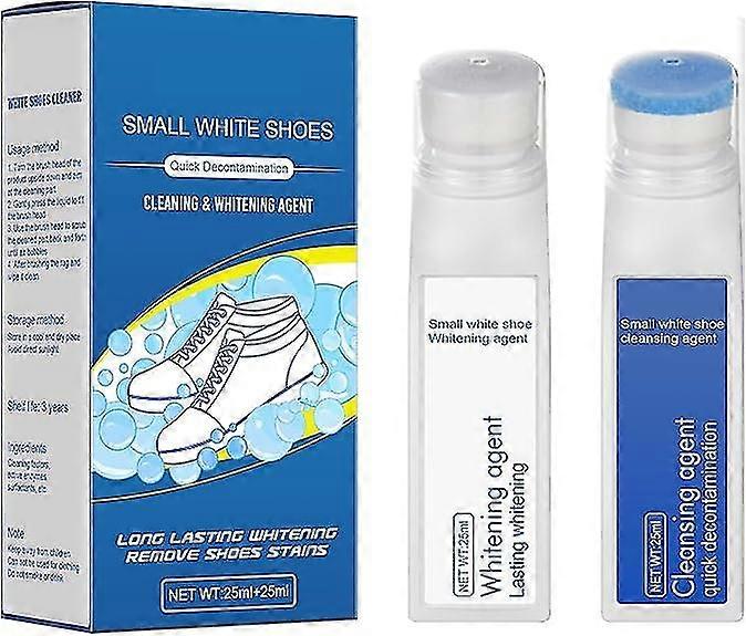 Shoe Cleaner and Shoe Whitener, White Shoe Cleaner with Sponge Tip, Water-Free Foam Shoe Cleaning Kit