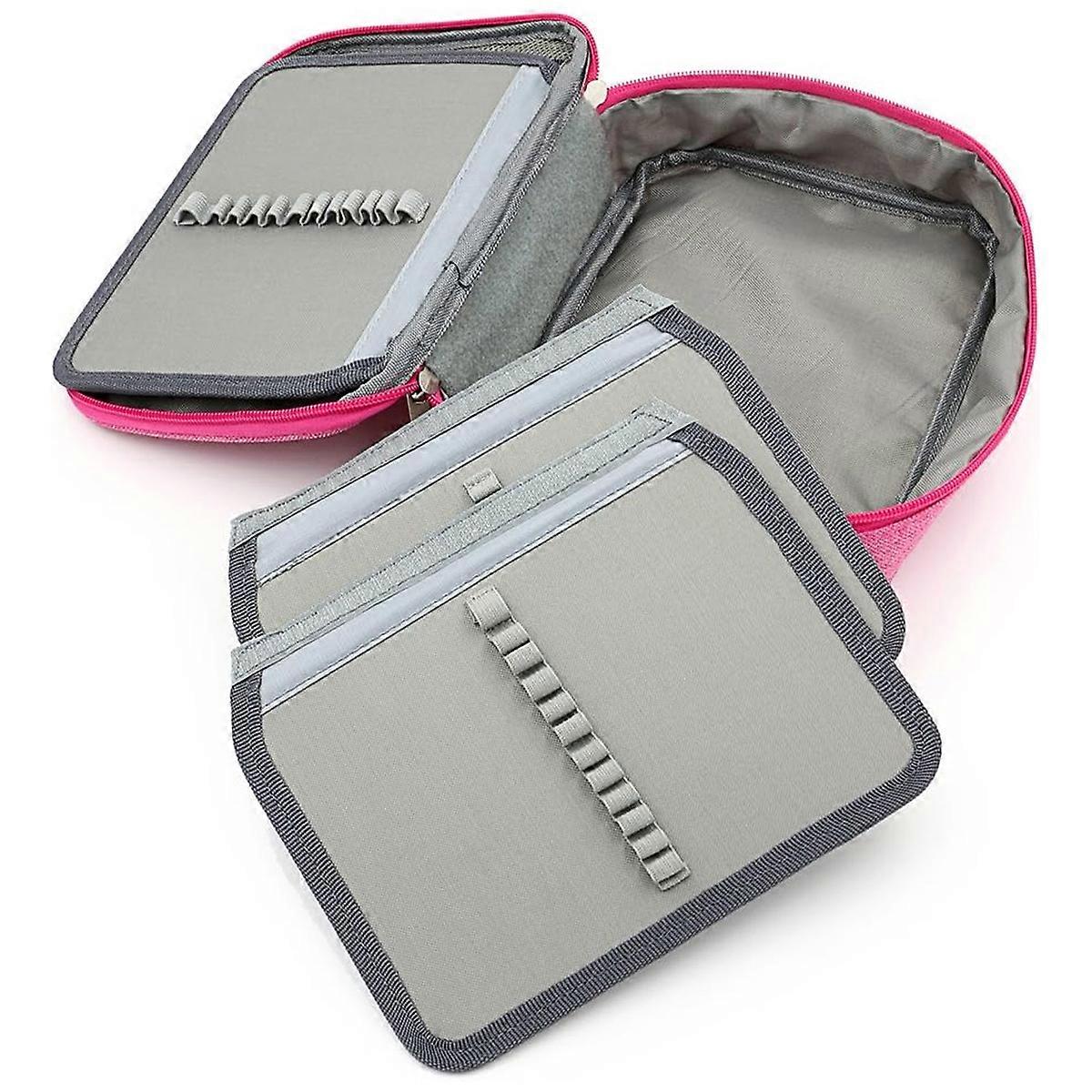 KXJ-High Capacity Zipper Pens Pencil Case- Multi-Functional Stationery Pencil Pouch 72 Slots Colored Pencil Case Portable Pencil Bags With 2 Removable