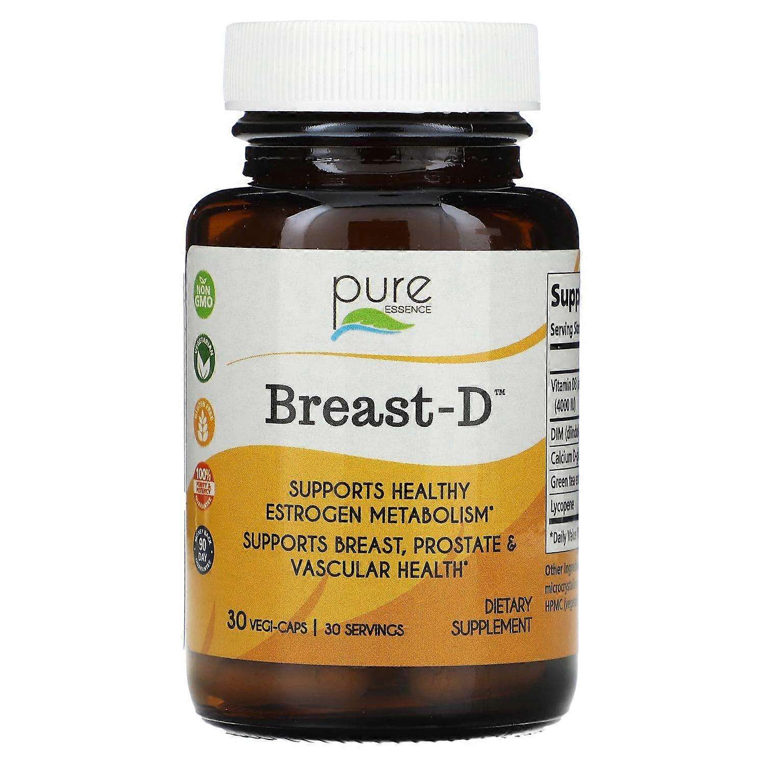 Pure Essence, Breast-D, 30 Vegi-Caps