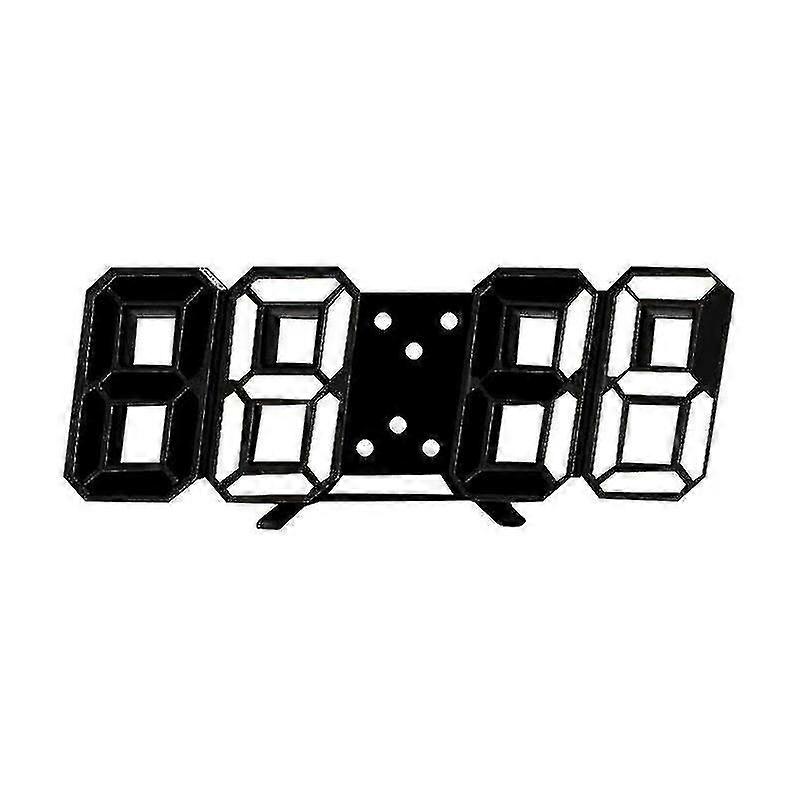 3d Digital Alarm Clock Wall Led Number Time Clock With Usb
