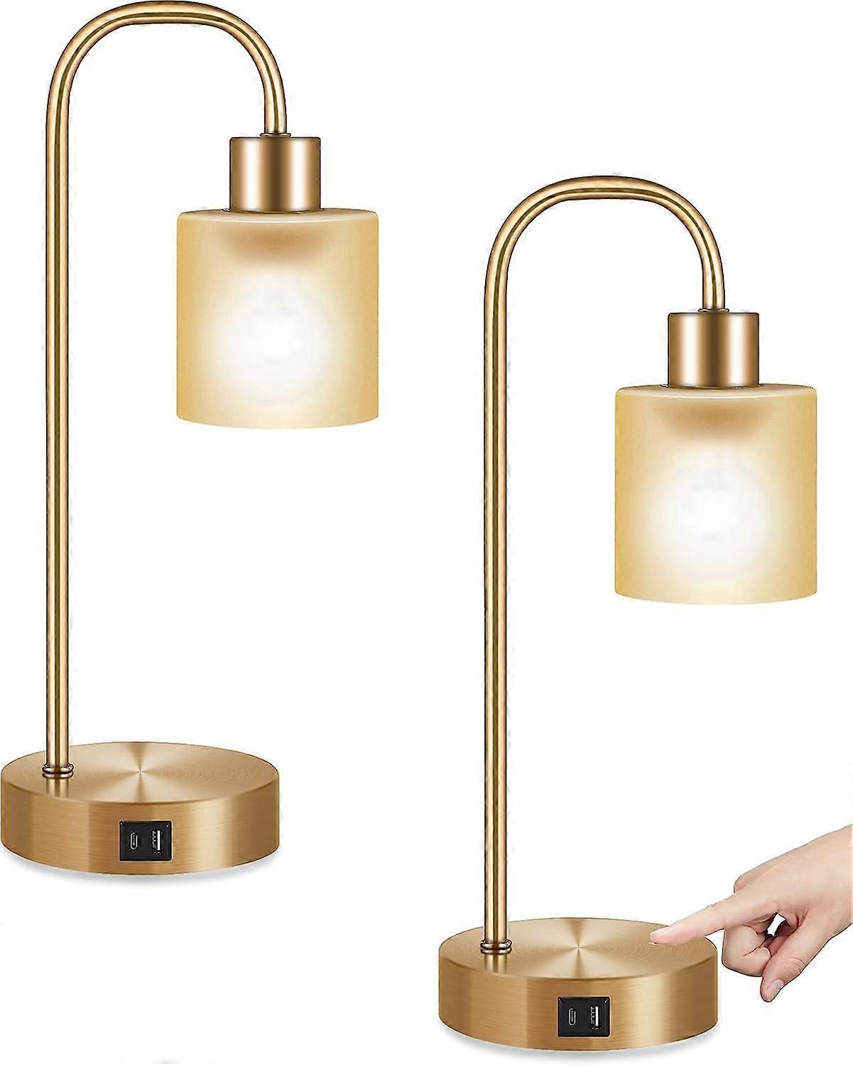 Touch Bedside Lamp Set of Way Dimmable Edison Industrial Table - Main Image