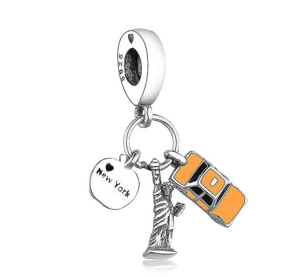 bracelet 925 sterling silver new york highlight enamel dangle charms beads for making |charms