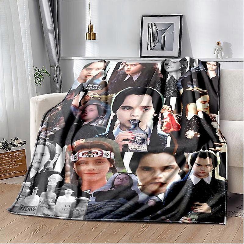 الأربعاء أدامز الأسرة هالوين بطانية خفيفة الوزن مريحة لينة تنفس جدا دافئة بطانية الفراش السفر