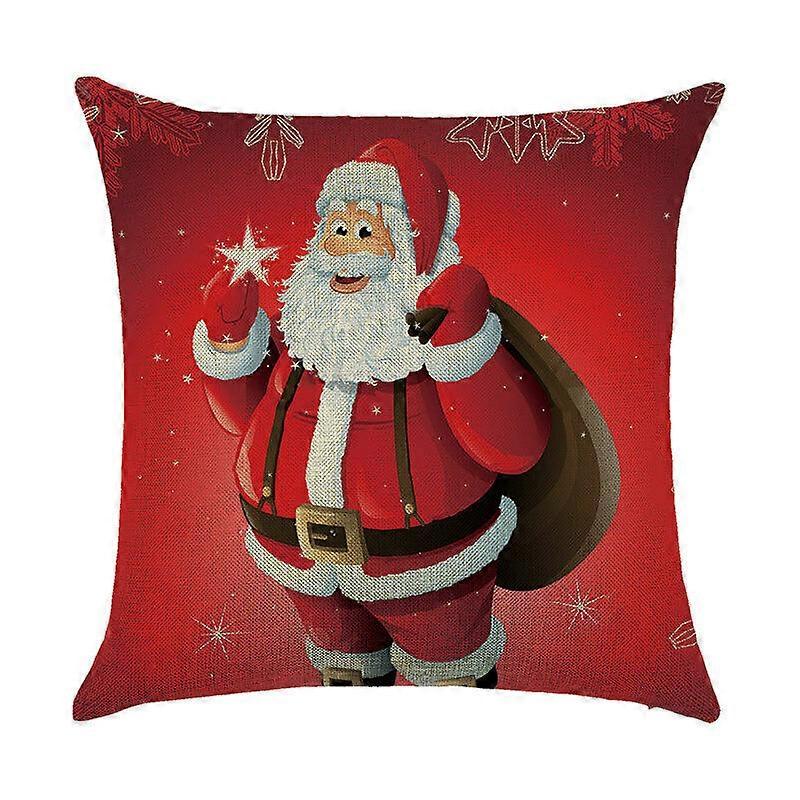 クリスマス枕カバーサンタコットンリネンソファ車スロークッションカバー家の装飾デザイン1234jpjcjh