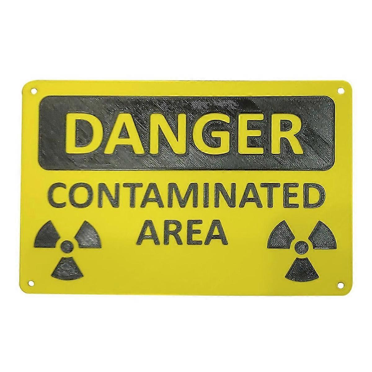 High Visibility Metal Patches Nuclear Radiation Warning Sign Effectively Identify Hazards Durable a